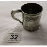 Silver christening mug