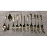 Collection of hallmarked silver spoons and forks - Approx. 523g