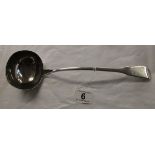 Large silver ladle with dove engraving - English Hallmark - Approx. 203g