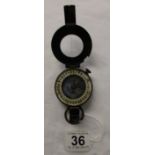 MKIII WWII fluid filled pocket compass (black, military issue) - inscribed T.G. Co Ltd London No.