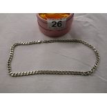 Silver curb necklace