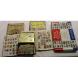 5 stamp albums and tin box to include GB