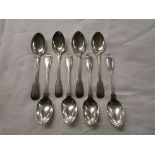 8 hallmarked silver teaspoons - Approx. 245g