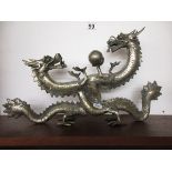 White metal serpent figurine