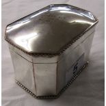 Georgian silver plated tea caddy