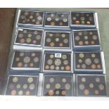 12 boxed proof coin sets 1986 to 1997