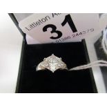 Silver and CZ set ring