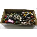 Large box of costume jewellery