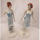 2 Coalport china ladies