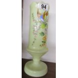 Hand painted bird vase