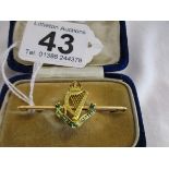 15ct Connaught Rangers sweetheart's brooch