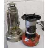 Hurricane lamp and camping cooker