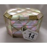 Mother-of-pearl tea caddy A/F - Estimate £40 - £60