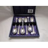 Boxed set of 6 silver spoons