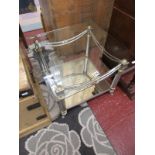 Good quality glass and chrome coffee table