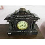 Large slate mantle clock