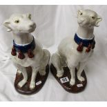 Pair of china dog figures