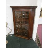 Astra glazed mahogany corner cabinet - Estimate £20 - £40