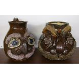 Pair of signed Studio pottery jugs
