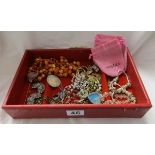 Box of costume jewellery