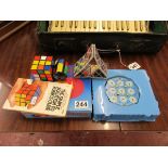 Rubik's cube, Rubik's clock etc