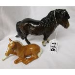 Beswick foal and another A/F