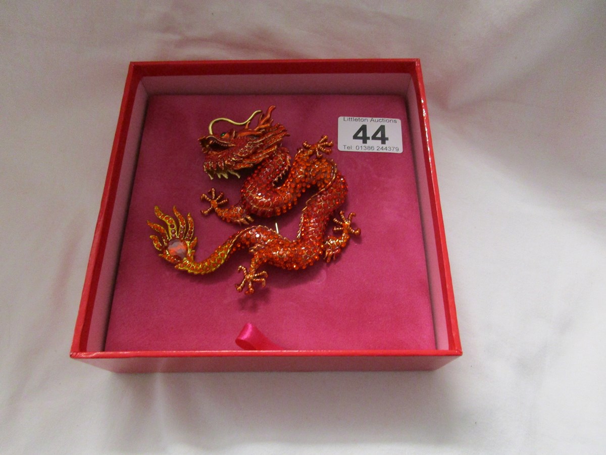 Butler & Wilson stone set dragon brooch