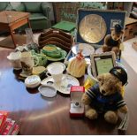 Large selection of collectables to include Royal Doulton & Royal Engagement bear
