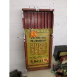 Vintage wooden fairground game