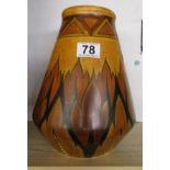 Large Art Deco Chameleon Ware Vase (English, circa 1930 to 1939) - Estimate £25 - £45
