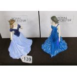2 Royal Worcester figures