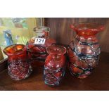 4 pieces of Mdina glass