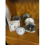 6 vintage mantle clocks to include Smiths
