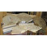 6 antique fans mostly with original cases