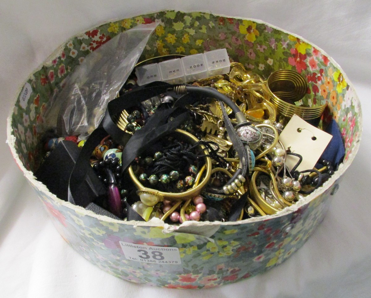 Large box of costume jewellery