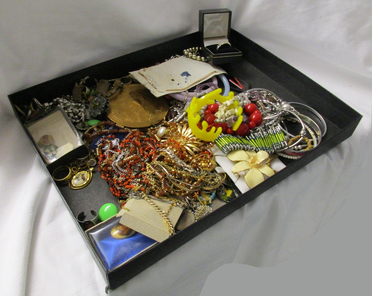 Box of costume jewellery