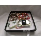 Box of retro jewellery to include a 'Monet' bangle