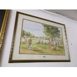 Cricket match print