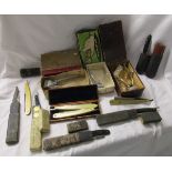 Box of Vintage razors and clippers