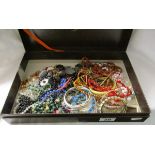 Large box of costume jewellery