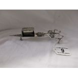 Early silver plated candle snuffer