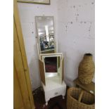 Cheval mirror and triple mirror