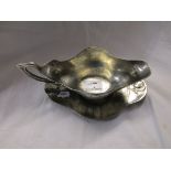 Art Nouveau pewter gravy boat