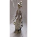 Lladro figure - Lady with dog
