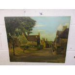 Oil on board - Chipping Campden by W K Hudson