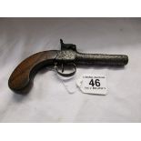 Small antique percussion pistol