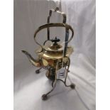 Silver plated spirit kettle