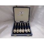 Boxed set of 6 silver teaspoons