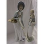 Lladro style figure with Nao figure