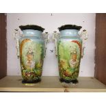 Large pair of Victorian vases